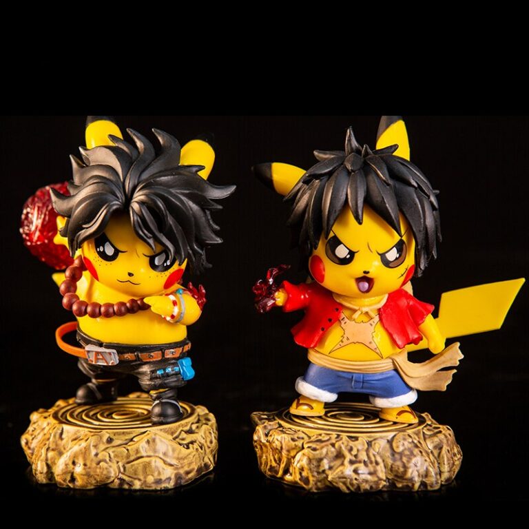 Kawaii Pikachu Figure Cosplay Monkey D. Luffy and Portgas.D.Ace