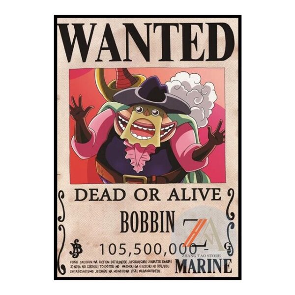 Bobbin Wanted Poster | One Piece Free Shipping