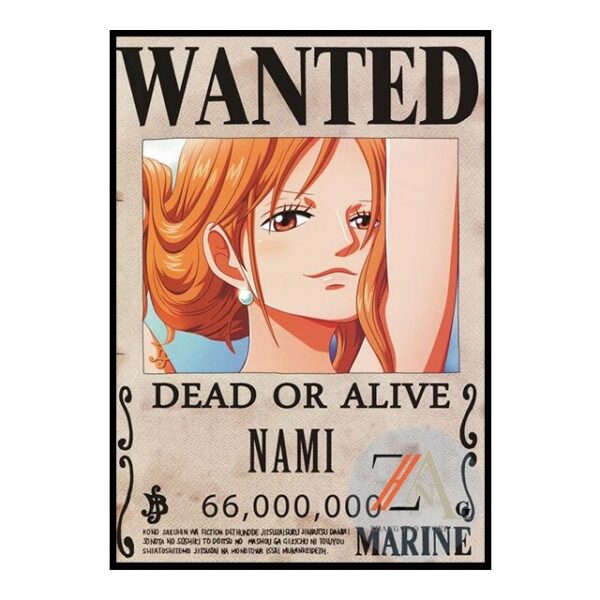 Nami Wanted Poster | One Piece Free Shipping