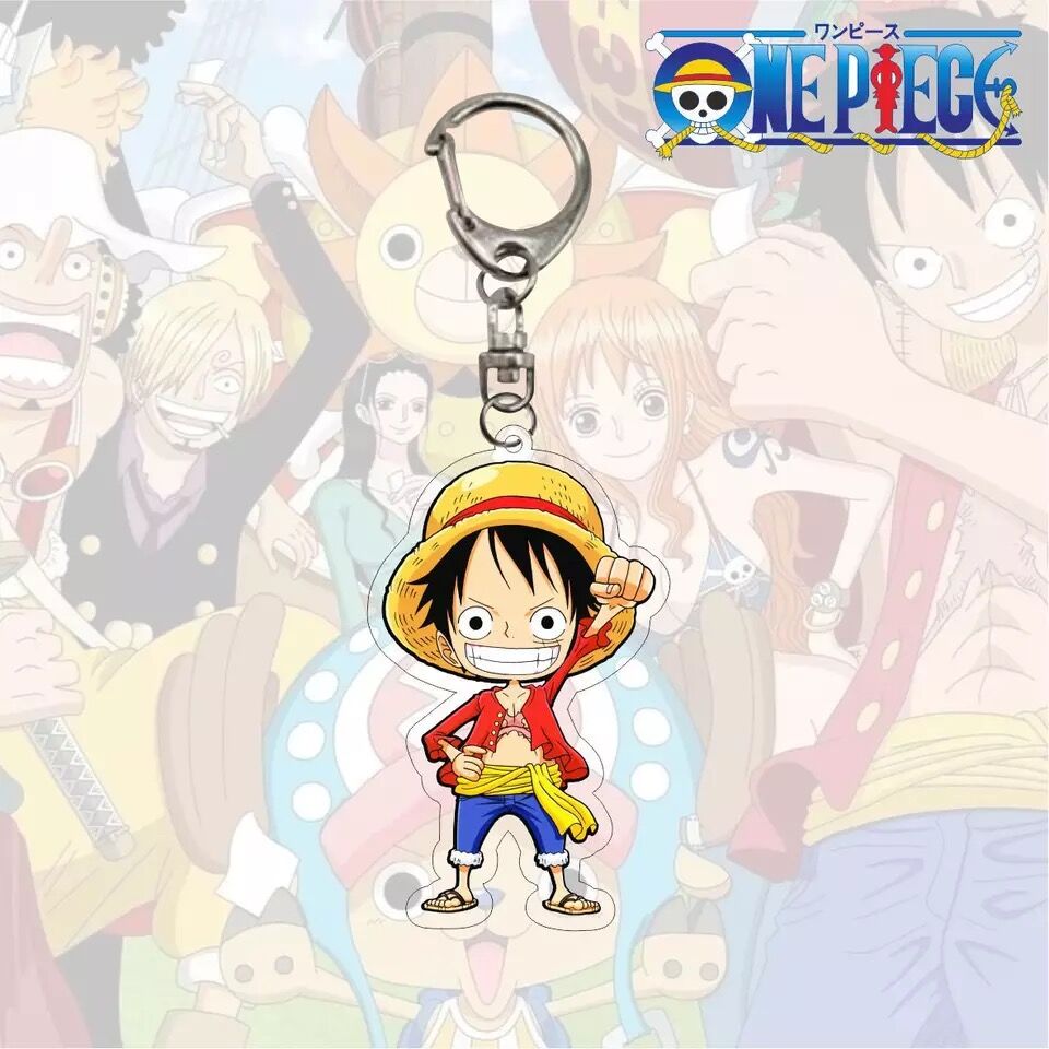 Anime One Piece Keychain Acrylic Pendant Monkey.d.luffy Roronoa