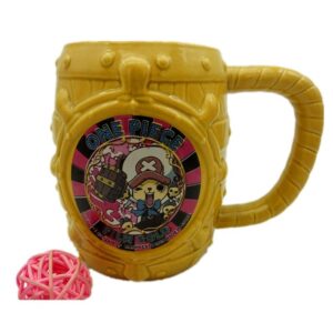 ABYstyle One Piece Anime Straw Hat Jolly Roger Barrel Ceramic Coffee Tea 3D  Mug 12 Oz. Drinkware Manga Gift
