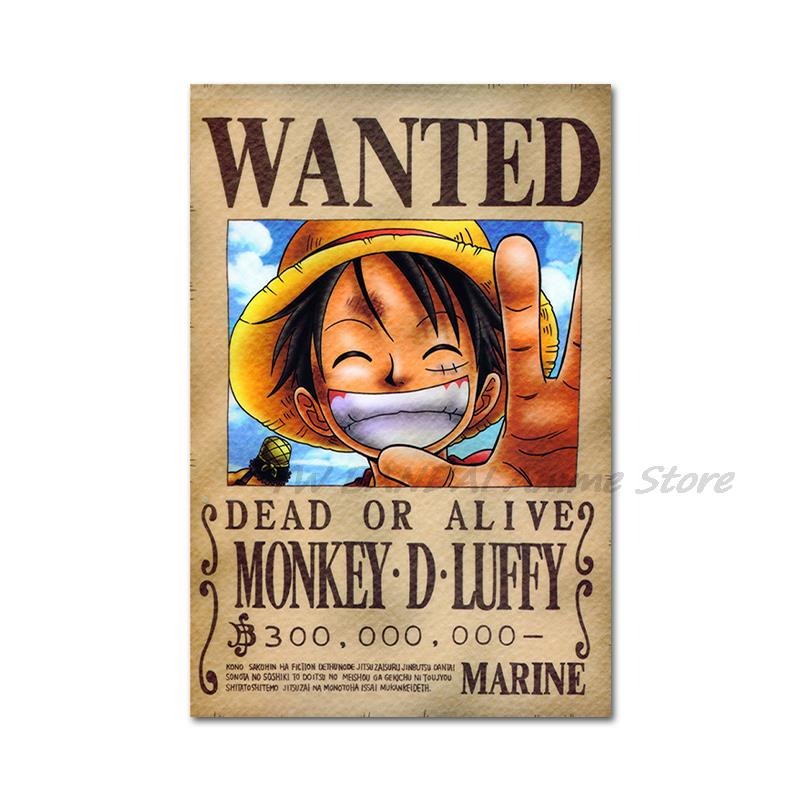 One Piece - poster Wanted Luffy (52 x 38 cm) - Imagin'ères