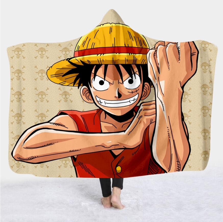 One Piece Monkey D Luffy Wearable Blanket Free Shipping