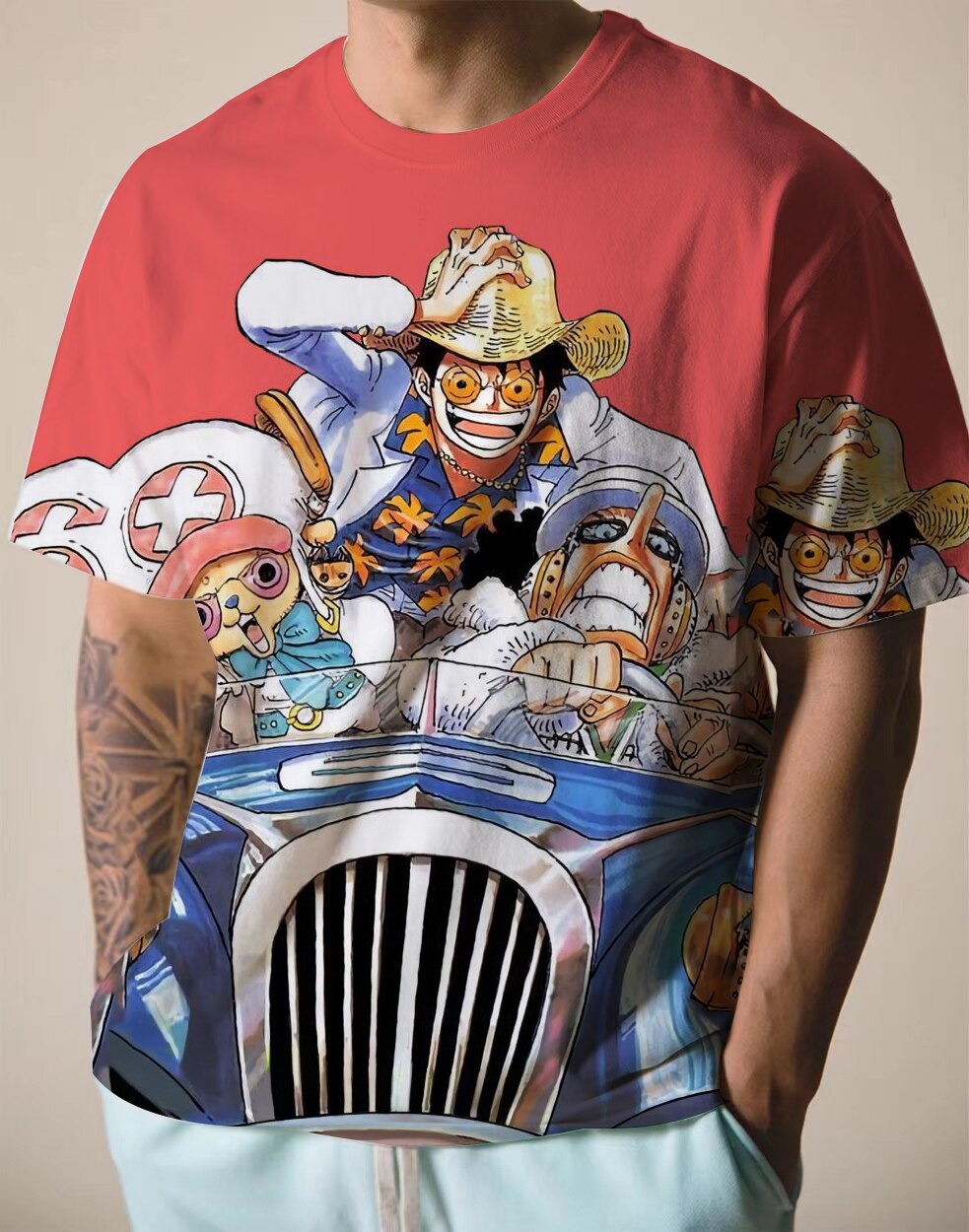 One Piece T Shirt 3D  Ace,Luffy,Chopper [Free Shipping]