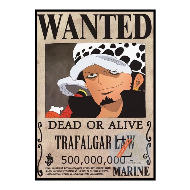 Trafalgar Law WANTED Poster | One Piece Free Shipping