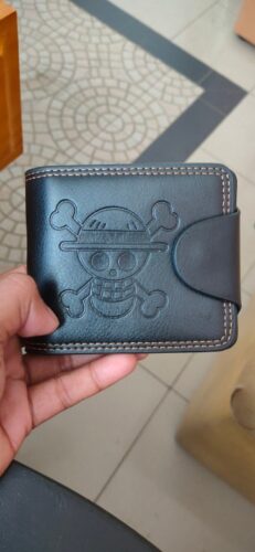 Anime ONE PIECE Skull Wallet Black PU Leather photo review